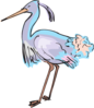 Purple And Blue Heron Clip Art